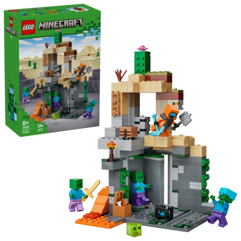KLOCKI LEGO 21587 MINECRAFT LOCH ZOMBIE DUNGEON KLOCKI OD 8 LAT NA PREZENT