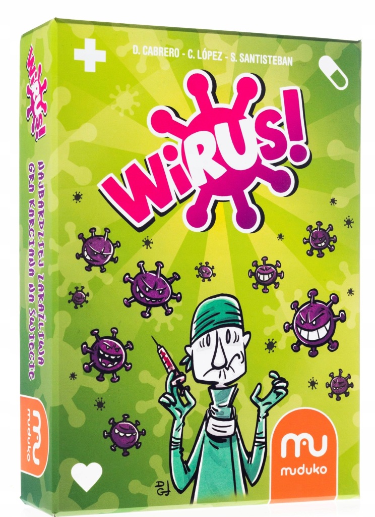 WIRUS! GRA KARCIANA RODZINNA IMPREZOWA MUDUKO DLA DZIECI OD 8 LAT 8+