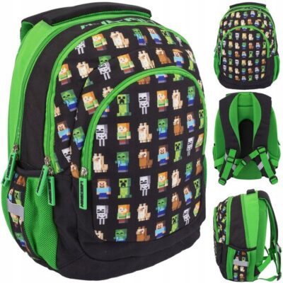 PLECAK SZKOLNY DLA KLAS 1-3 MINECRAFT POSTACIE WIELOKOMOROWY 20L ASTRA