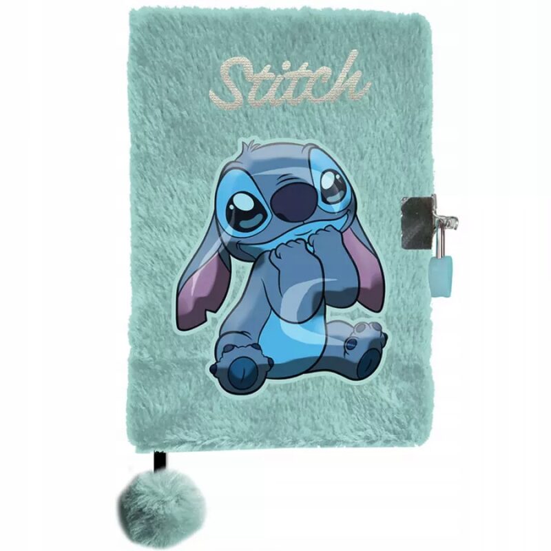 PAMIĘTNIK Z KŁÓDKĄ STITCH PLUSZOWY PAMIĘTNIK NOTES DISNEY LILO I STITCH
